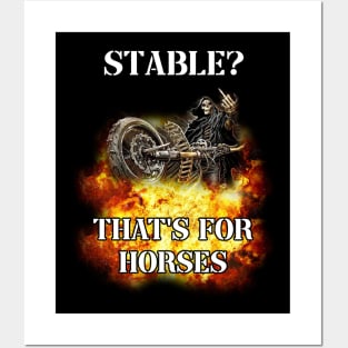 stable? thats for horses badass skeleton Posters and Art